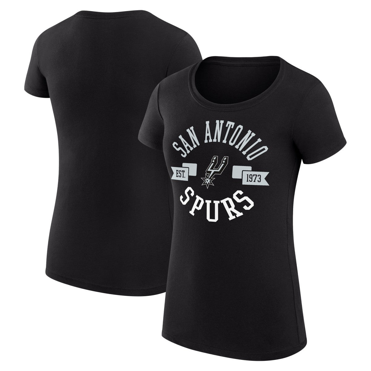 San Antonio Spurs G-III 4Her by Carl Banks Women's Super-Slim Fit Lightweight Large City Logo T-Shirt Black