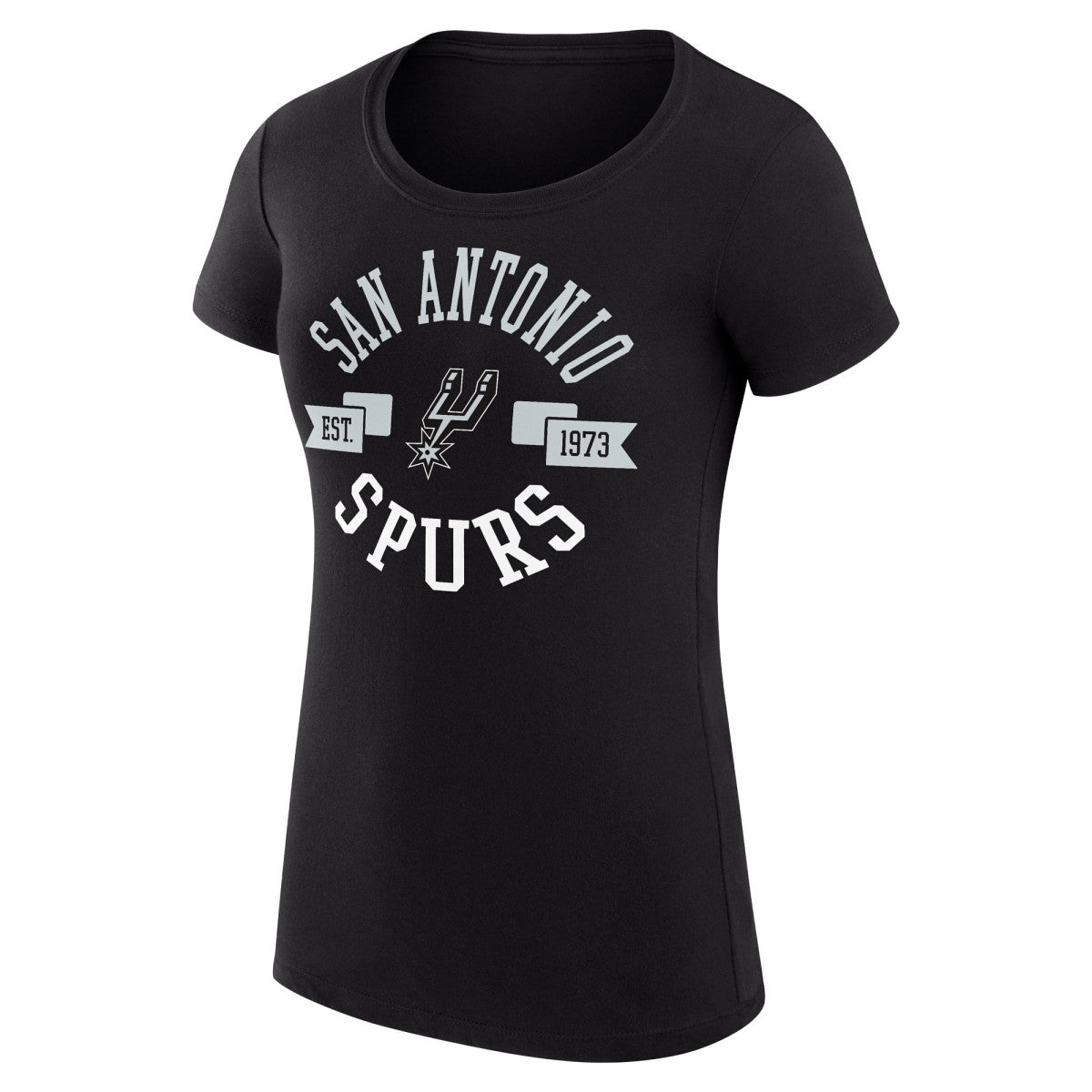 San Antonio Spurs G-III 4Her by Carl Banks Women's Super-Slim Fit Lightweight Large City Logo T-Shirt Black