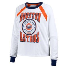 Houston Astros WEAR by Erin Andrews Women's Raglan Long Sleeve T-Shirt Outlet