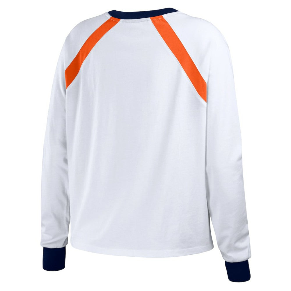 Houston Astros WEAR by Erin Andrews Women's Raglan Long Sleeve T-Shirt Outlet