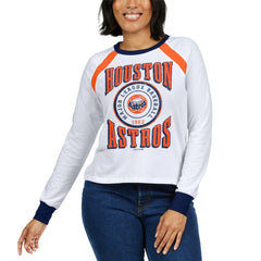 Houston Astros WEAR by Erin Andrews Women's Raglan Long Sleeve T-Shirt Outlet