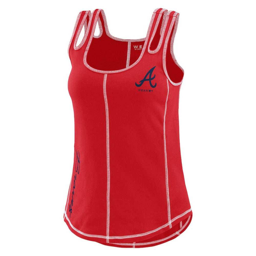 Atlanta Braves WEAR by Erin Andrews Women's Contrast Stitch Tank Top Near Me