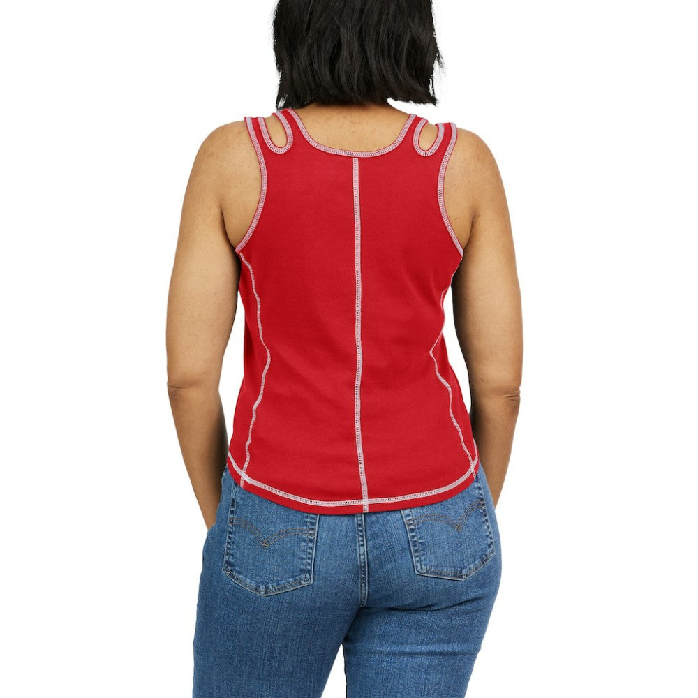 Atlanta Braves WEAR by Erin Andrews Women's Contrast Stitch Tank Top Near Me