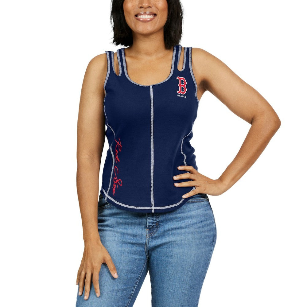 Boston Red Sox WEAR by Erin Andrews Women's Contrast Stitch Tank Top Online