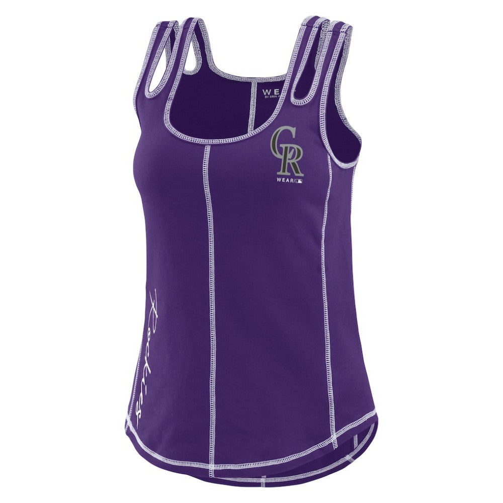 Colorado Rockies WEAR by Erin Andrews Women's Contrast Stitch Tank Top for sale