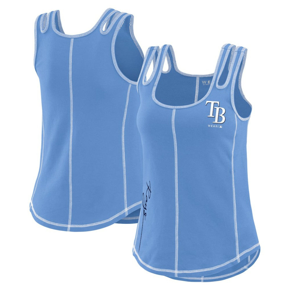 Tampa Bay Rays WEAR by Erin Andrews Women's Contrast Stitch Tank Top for sale