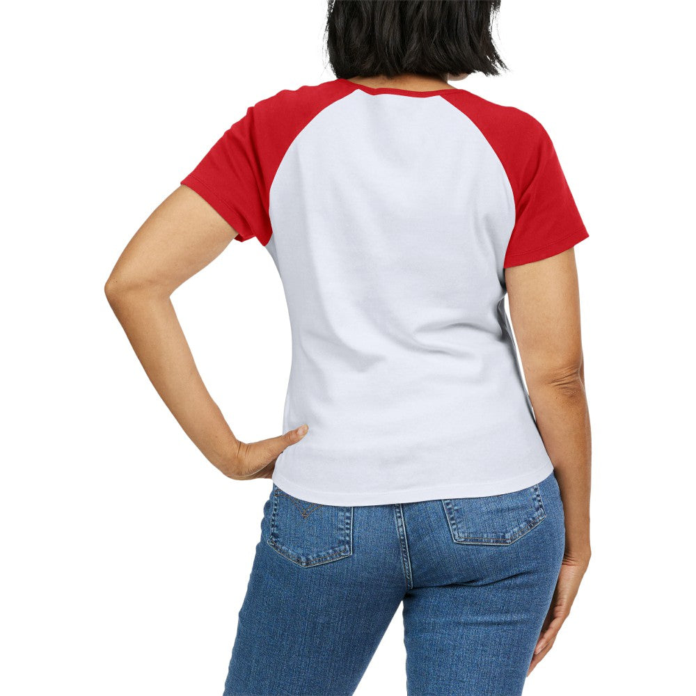 Los Angeles Angels WEAR by Erin Andrews Women's Fitted Henley Raglan T-Shirt Near Me