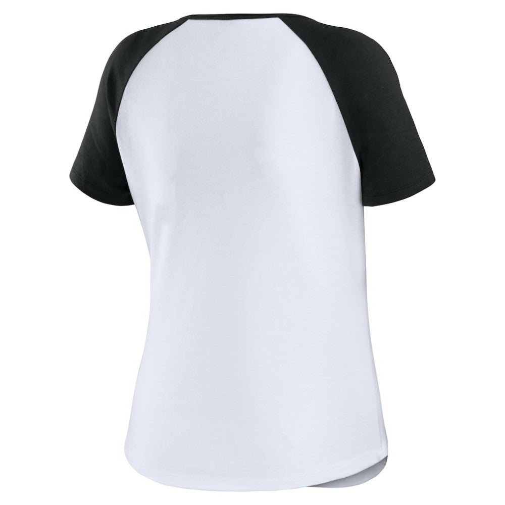 San Francisco Giants WEAR by Erin Andrews Women's Fitted Henley Raglan T-Shirt Discount