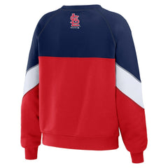 St. Louis Cardinals WEAR by Erin Andrews Women's Color Block Crew Neck Pullover Sweatshirt Near Me