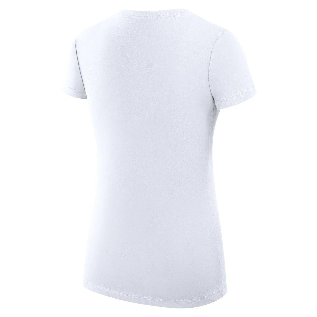 Golden State Warriors G-III 4Her by Carl Banks Women's Super-Slim Fit Lightweight Large City Logo V-Neck T-Shirt White