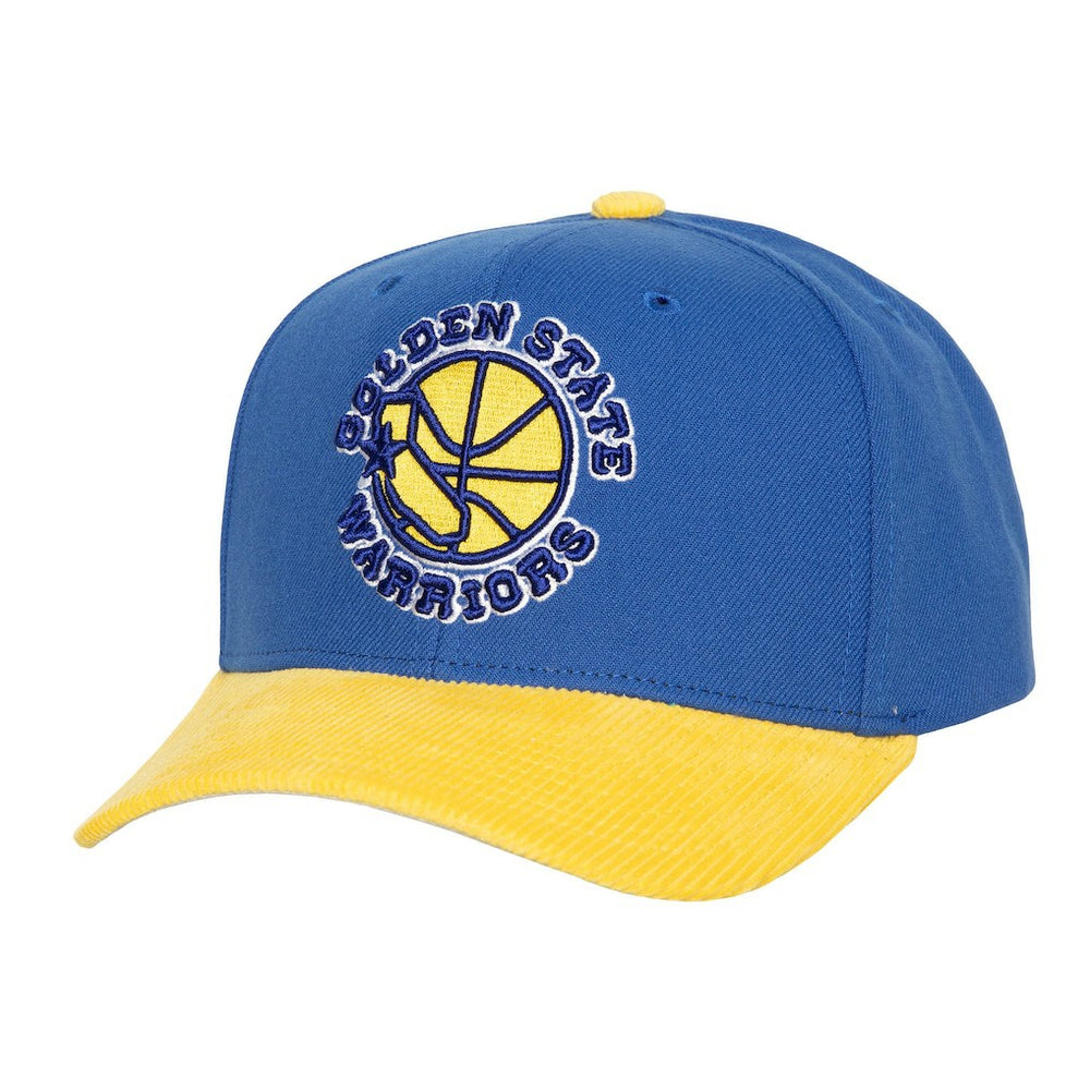 Mitchell & Ness Golden State Warriors Corduroy Pro Crown Adjustable Hat Royal