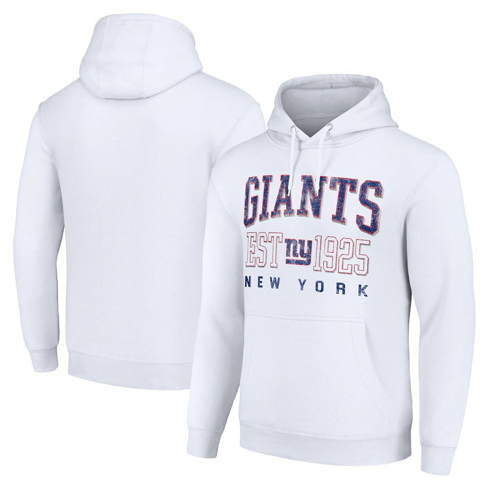 New York Giants Starter Unisex Throwback Logo Pullover Hoodie - White - NFL