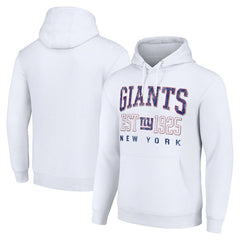 New York Giants Starter Unisex Throwback Logo Pullover Hoodie - White - NFL