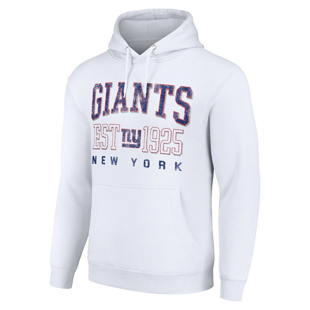 New York Giants Starter Unisex Throwback Logo Pullover Hoodie - White - NFL