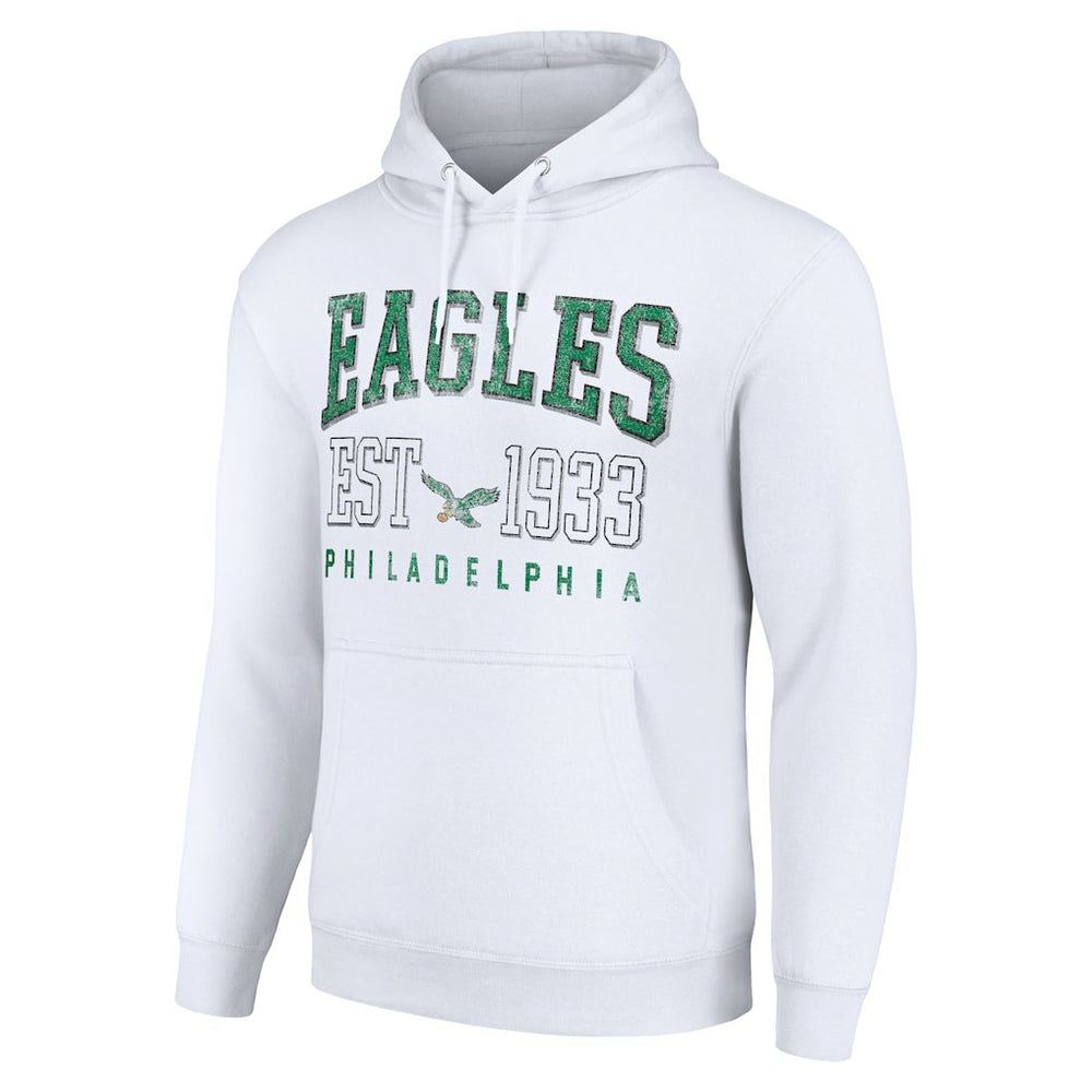 Philadelphia Eagles Starter Unisex Throwback Logo Pullover Hoodie - White - NFL
