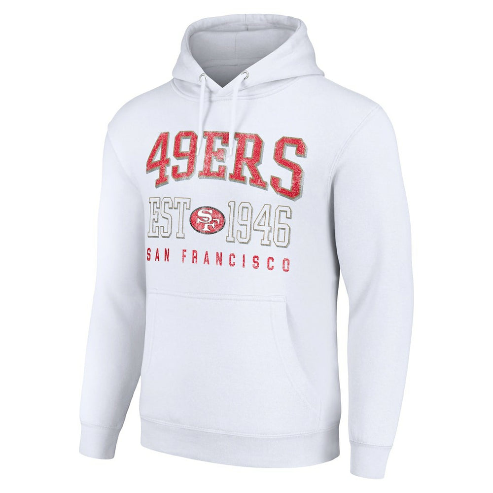 San Francisco 49ers Starter Unisex Throwback Logo Pullover Hoodie - White - NFL