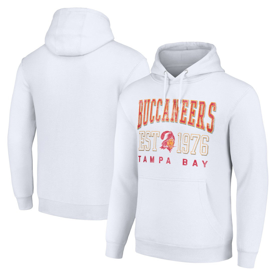 Tampa Bay Buccaneers Starter Unisex Throwback Logo Pullover Hoodie - White - NFL