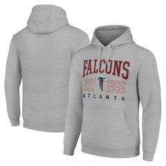 Atlanta Falcons Starter Unisex Throwback Logo Pullover Hoodie - Heather Gray - NFL