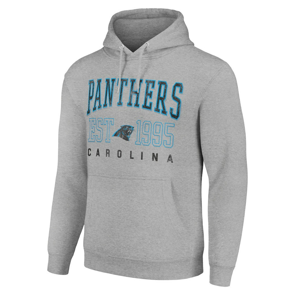 Carolina Panthers Starter Unisex Throwback Logo Pullover Hoodie - Heather Gray - NFL