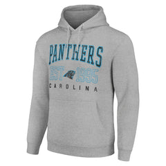 Carolina Panthers Starter Unisex Throwback Logo Pullover Hoodie - Heather Gray - NFL