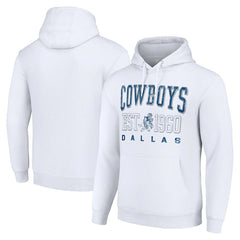 Dallas Cowboys Starter Unisex Throwback Logo Pullover Hoodie - White - NFL