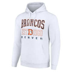 Denver Broncos Starter Unisex Throwback Logo Pullover Hoodie - White - NFL