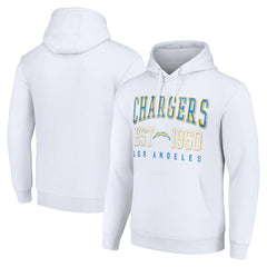Los Angeles Chargers Starter Unisex Throwback Logo Pullover Hoodie - White - NFL