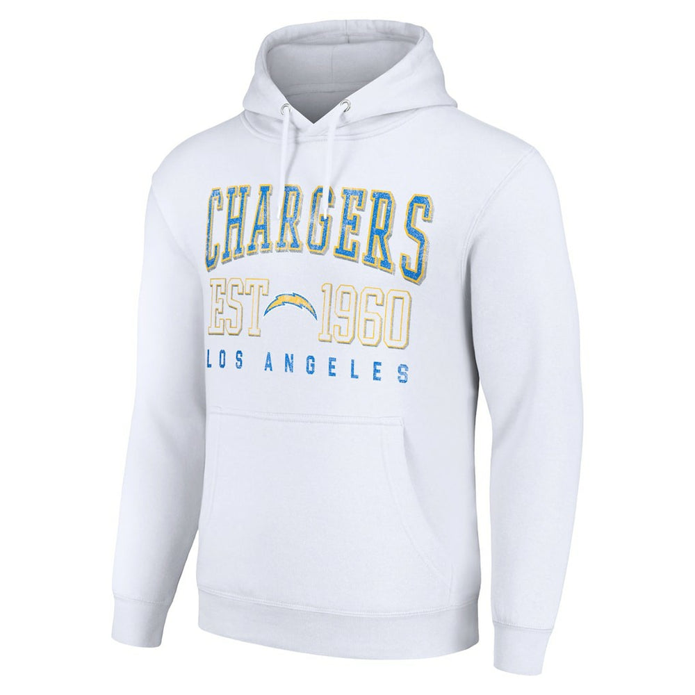 Los Angeles Chargers Starter Unisex Throwback Logo Pullover Hoodie - White - NFL
