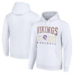 Minnesota Vikings Starter Unisex Throwback Logo Pullover Hoodie - White - NFL