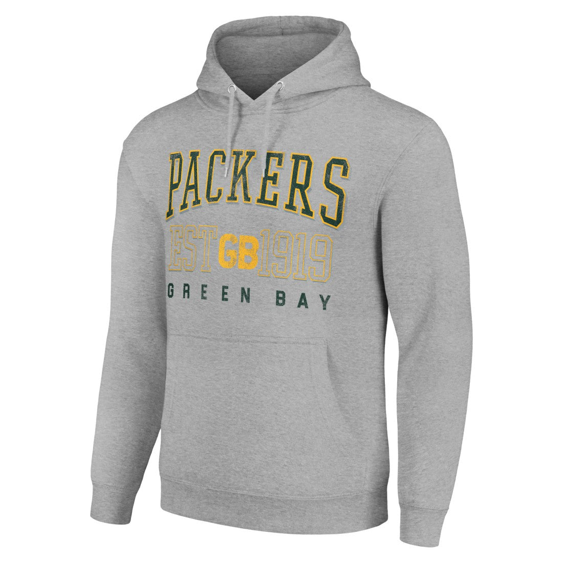 Green Bay Packers Starter Unisex Throwback Logo Pullover Hoodie - Heather Gray - NFL