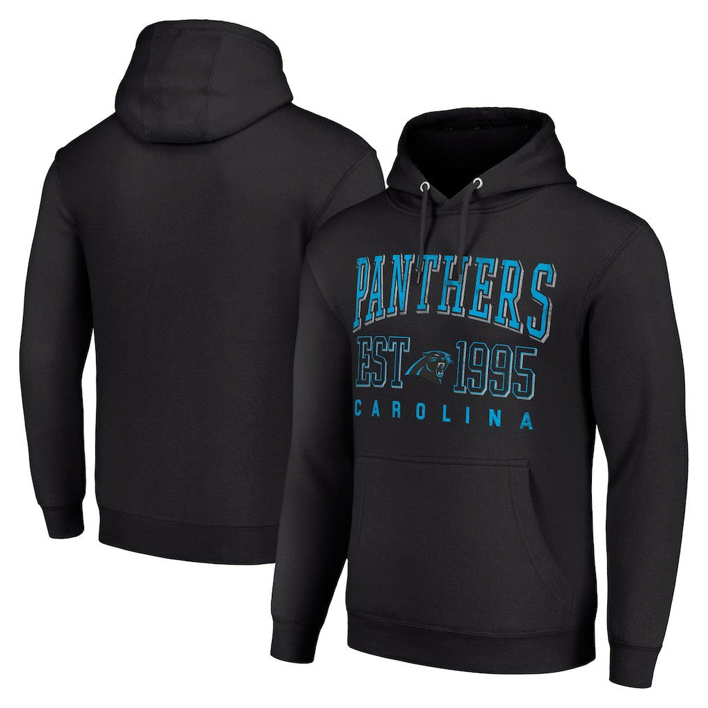 Carolina Panthers Starter Unisex Throwback Logo Pullover Hoodie - Black - NFL