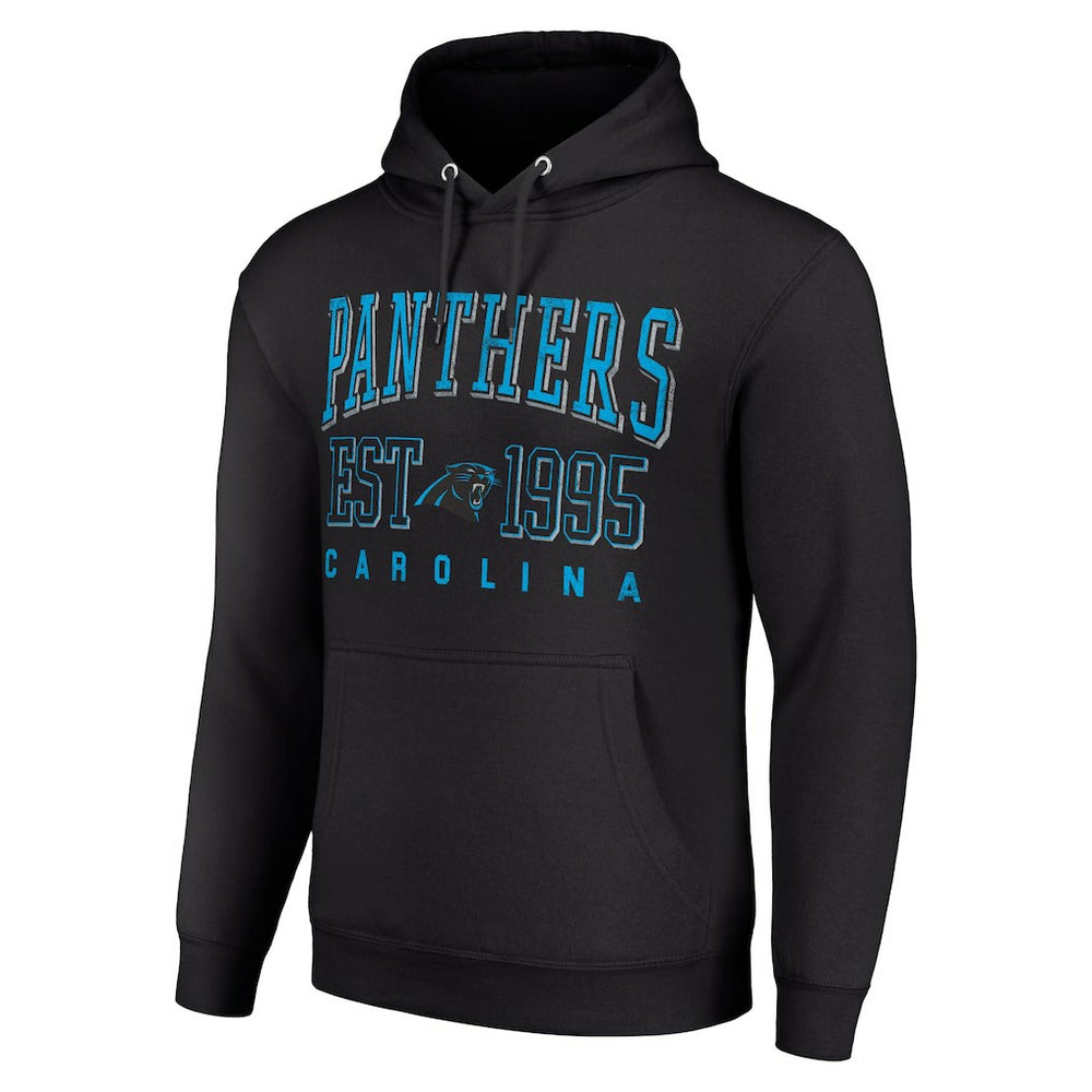 Carolina Panthers Starter Unisex Throwback Logo Pullover Hoodie - Black - NFL