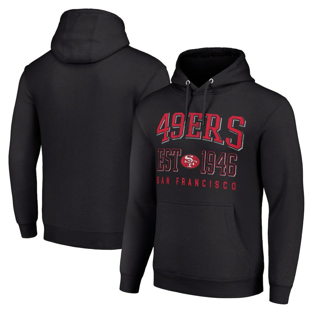 San Francisco 49ers Starter Unisex Throwback Logo Pullover Hoodie - Black - NFL