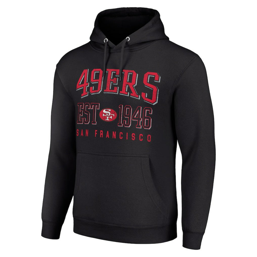 San Francisco 49ers Starter Unisex Throwback Logo Pullover Hoodie - Black - NFL