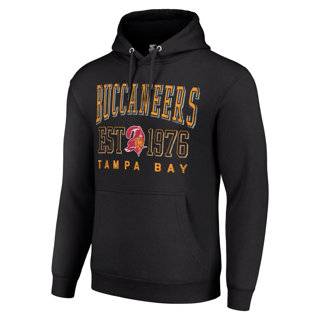 Tampa Bay Buccaneers Starter Unisex Throwback Logo Pullover Hoodie - Black - NFL