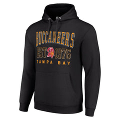 Tampa Bay Buccaneers Starter Unisex Throwback Logo Pullover Hoodie - Black - NFL