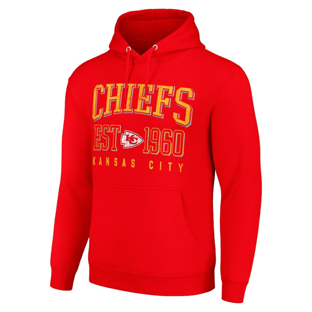 Kansas City Chiefs Starter Unisex Throwback Logo Pullover Hoodie - Red - NFL