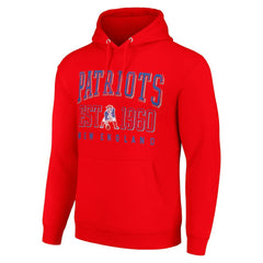 New England Patriots Starter Unisex Throwback Logo Pullover Hoodie - Red - NFL