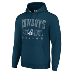 Dallas Cowboys Starter Unisex Throwback Logo Pullover Hoodie - Navy - NFL