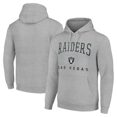 Las Vegas Raiders Starter Unisex Throwback Logo Pullover Hoodie - Heather Gray - NFL