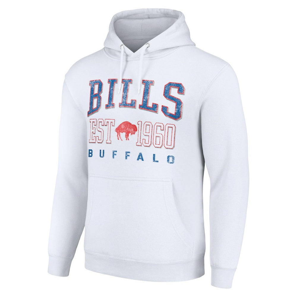 Buffalo Bills Starter Unisex Throwback Logo Pullover Hoodie - White - NFL
