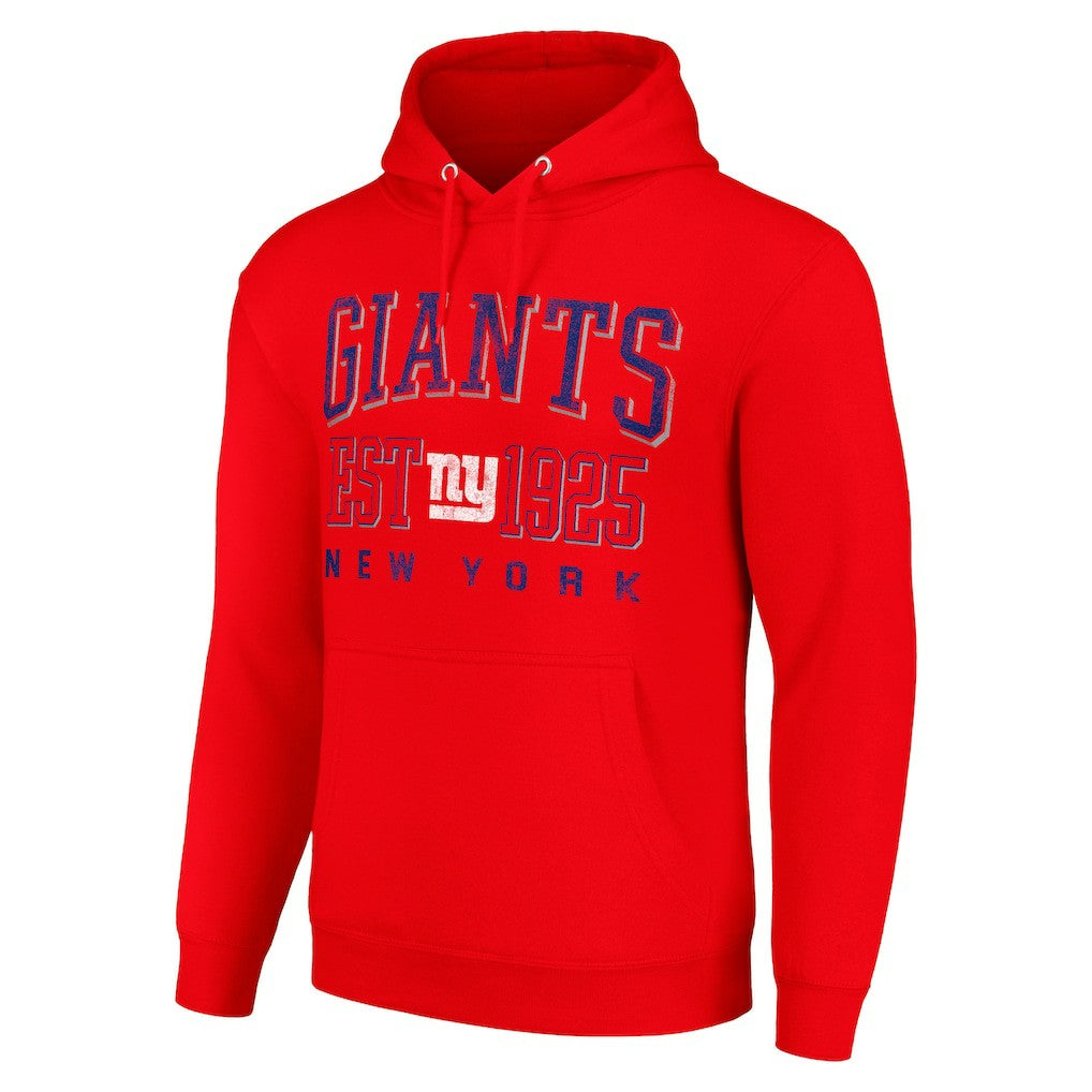 New York Giants Starter Unisex Throwback Logo Pullover Hoodie - Red - NFL