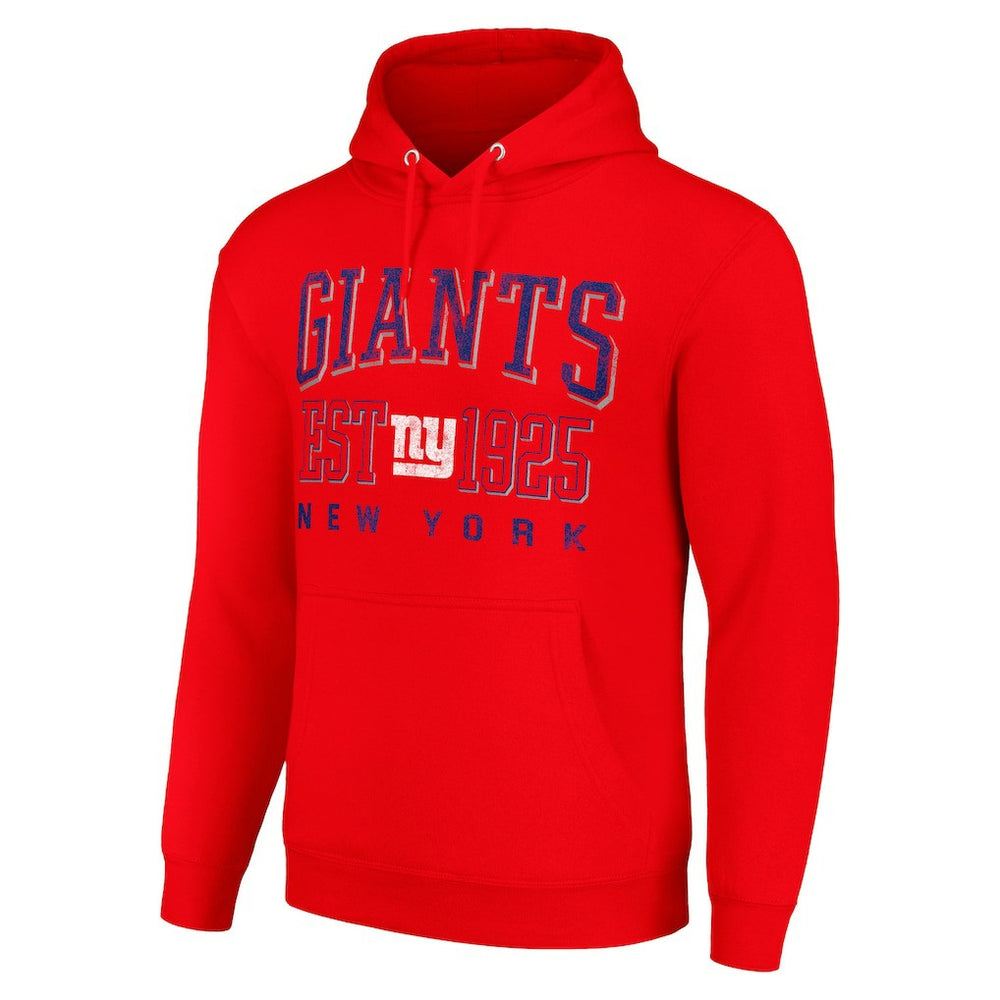 New York Giants Starter Unisex Throwback Logo Pullover Hoodie - Red - NFL