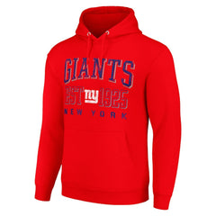 New York Giants Starter Unisex Throwback Logo Pullover Hoodie - Red - NFL