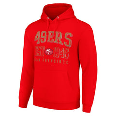 San Francisco 49ers Starter Unisex Throwback Logo Pullover Hoodie - Red - NFL