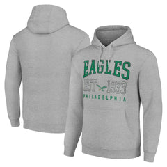 Philadelphia Eagles Starter Unisex Throwback Logo Pullover Hoodie - Heather Gray - NFL