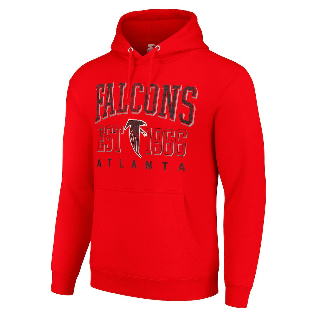 Atlanta Falcons Starter Unisex Throwback Logo Pullover Hoodie - Red - NFL