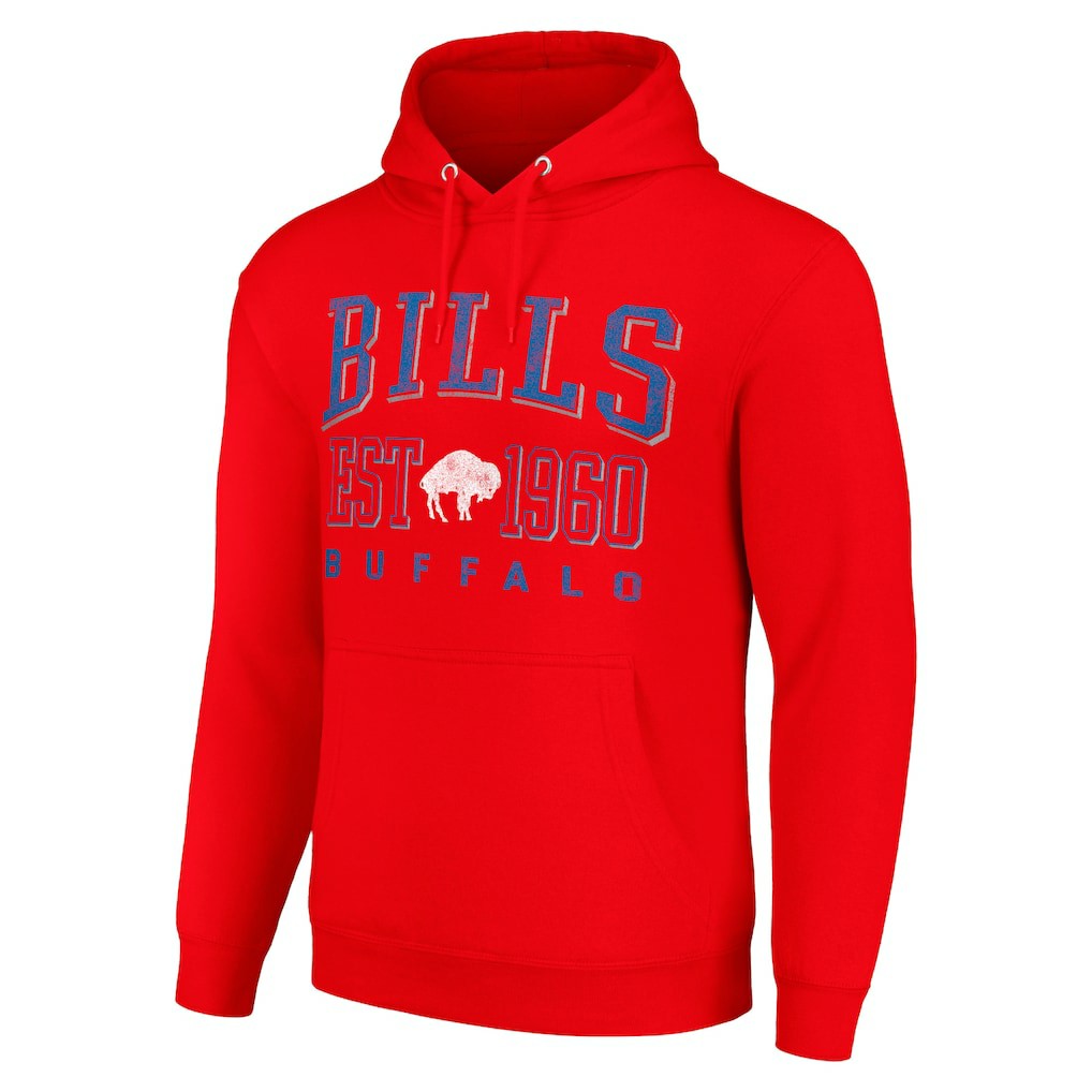 Buffalo Bills Starter Unisex Throwback Logo Pullover Hoodie - Red - NFL