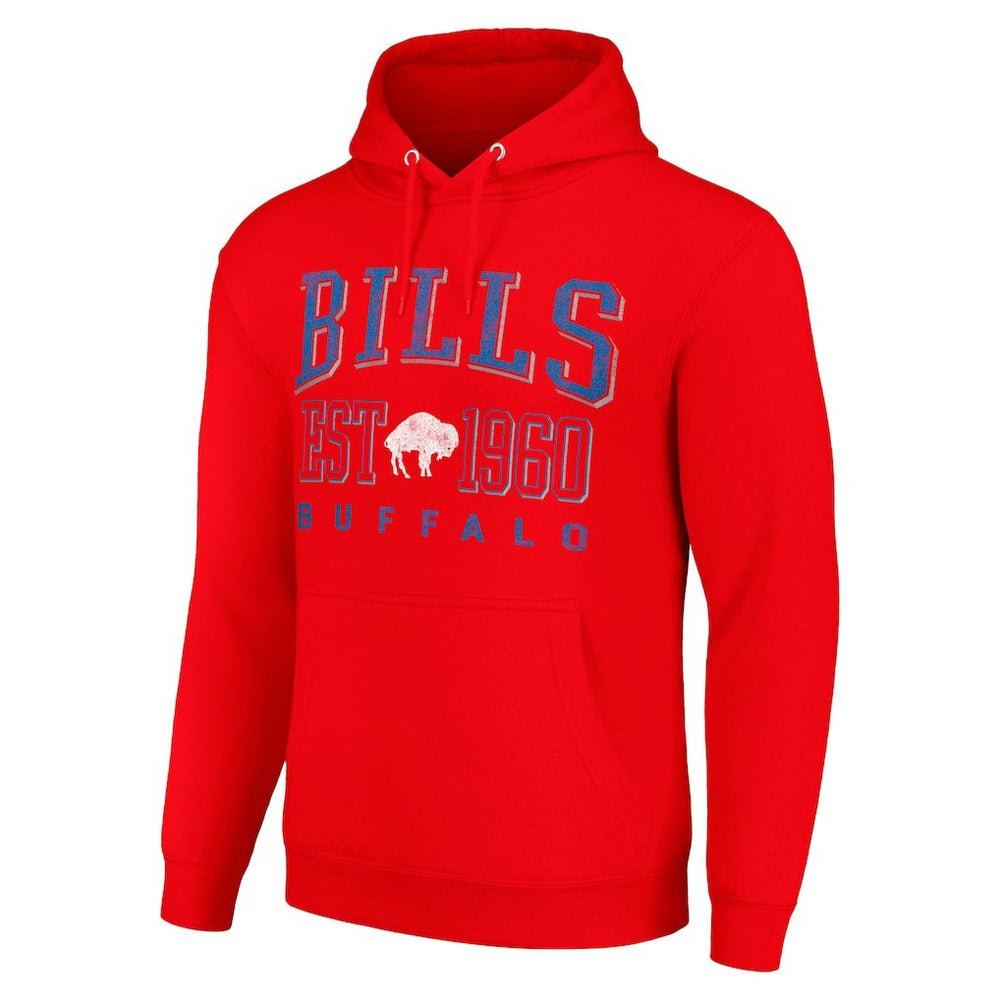 Buffalo Bills Starter Unisex Throwback Logo Pullover Hoodie - Red - NFL