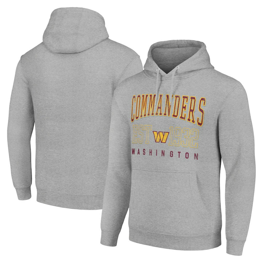 Washington Commanders Starter Unisex Throwback Logo Pullover Hoodie - Heather Gray - NFL
